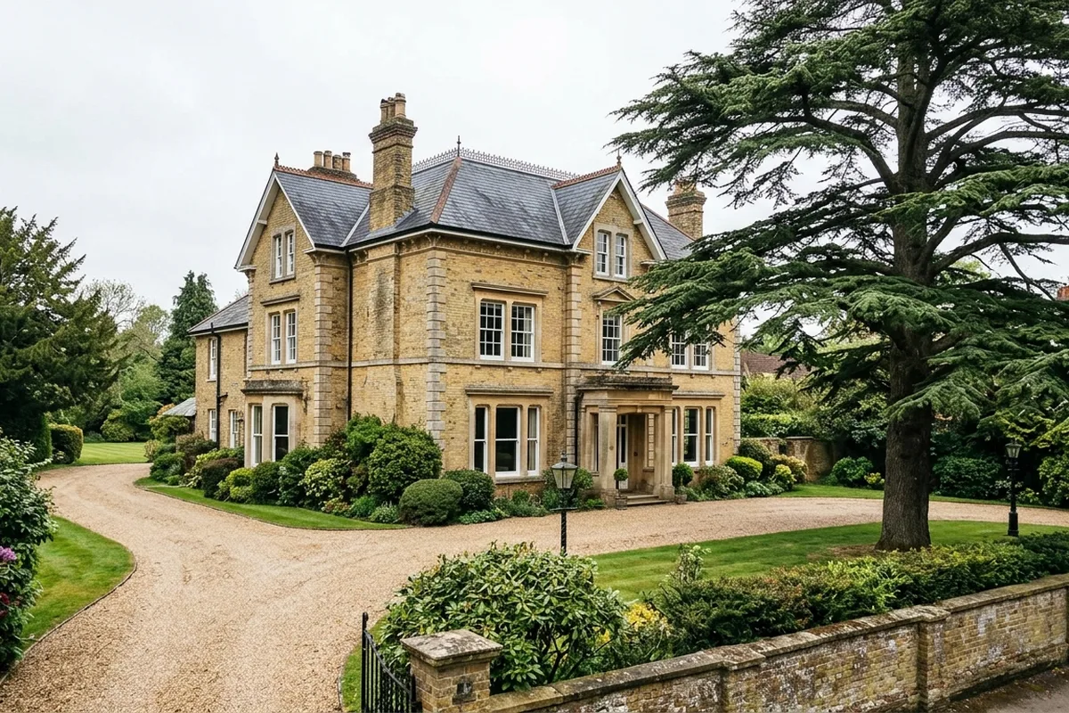 A Victorian villa with white painted timber box sashes